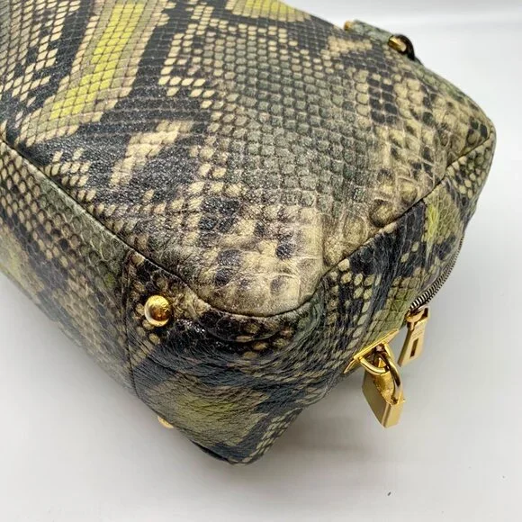 Prada Cervo Lux Printed Snakeskin Leather Tote - Picture 6 of 14